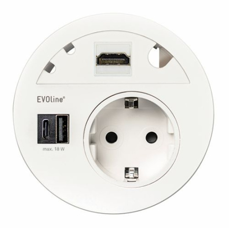 circle80_weiss_vde_usb-ac-18w_hdmi_von-oben